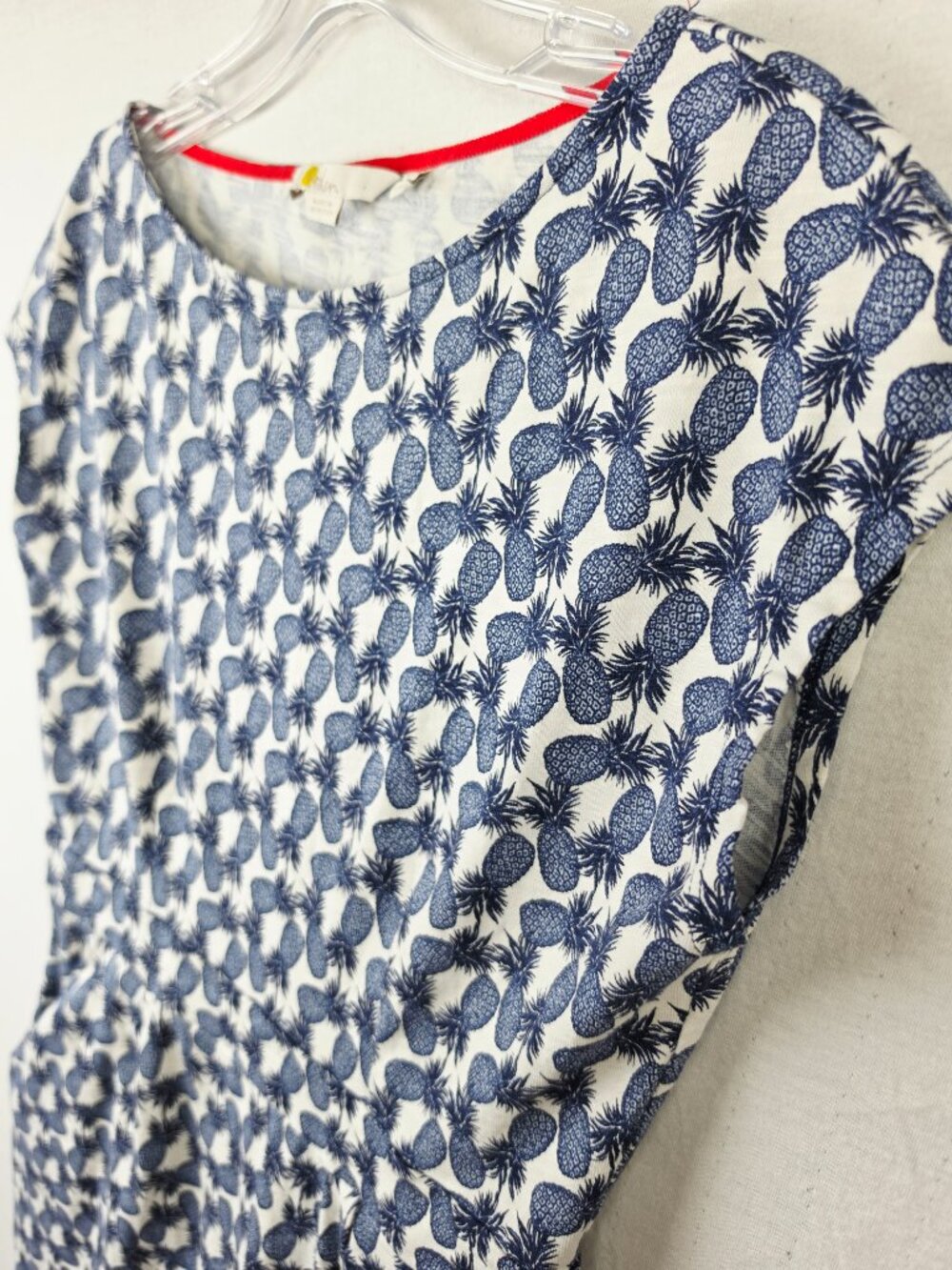 BODEN Florrie Jersey Dress Pineapple Print Cotton size 8R Resortwear Boho Preppy - Picture 9 of 12